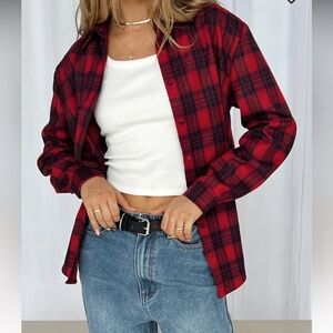 Princess Polly Flannel Deacon Shirt